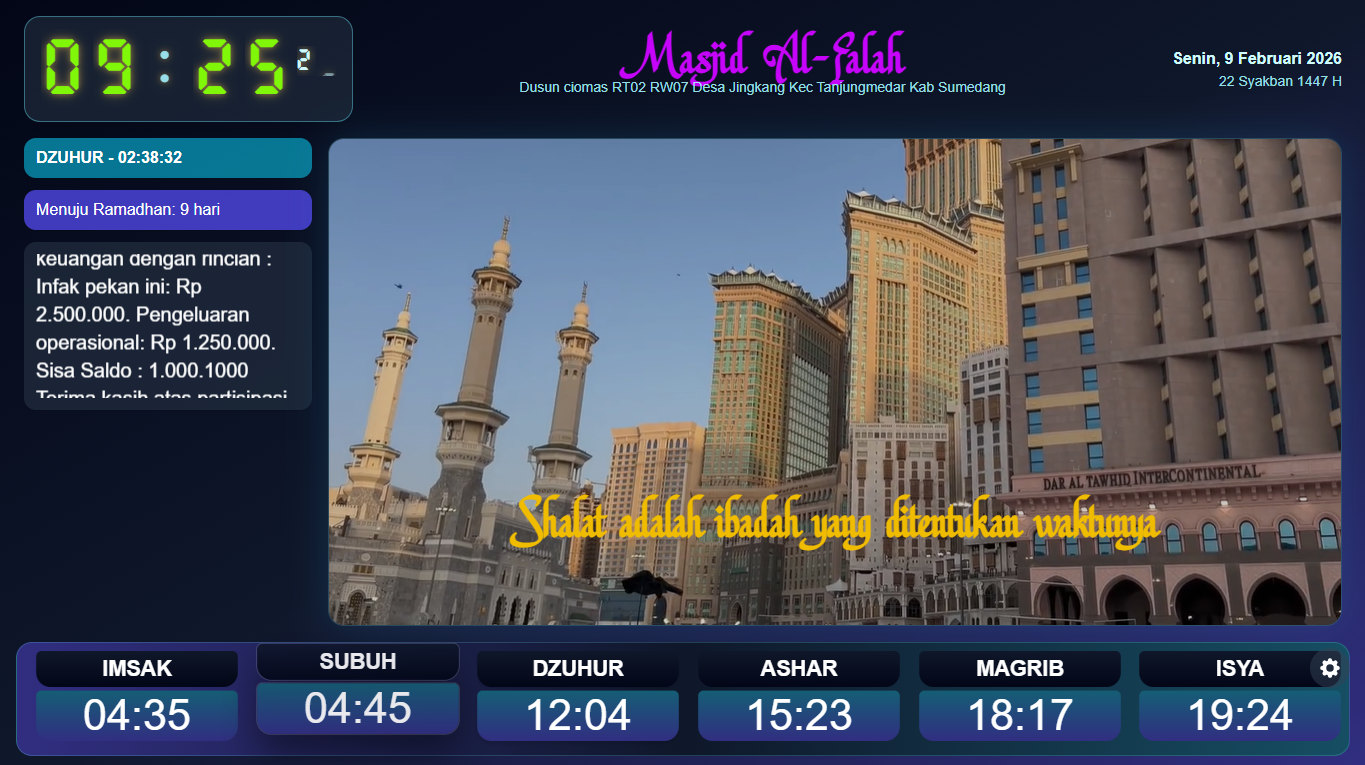 Display jam masjid